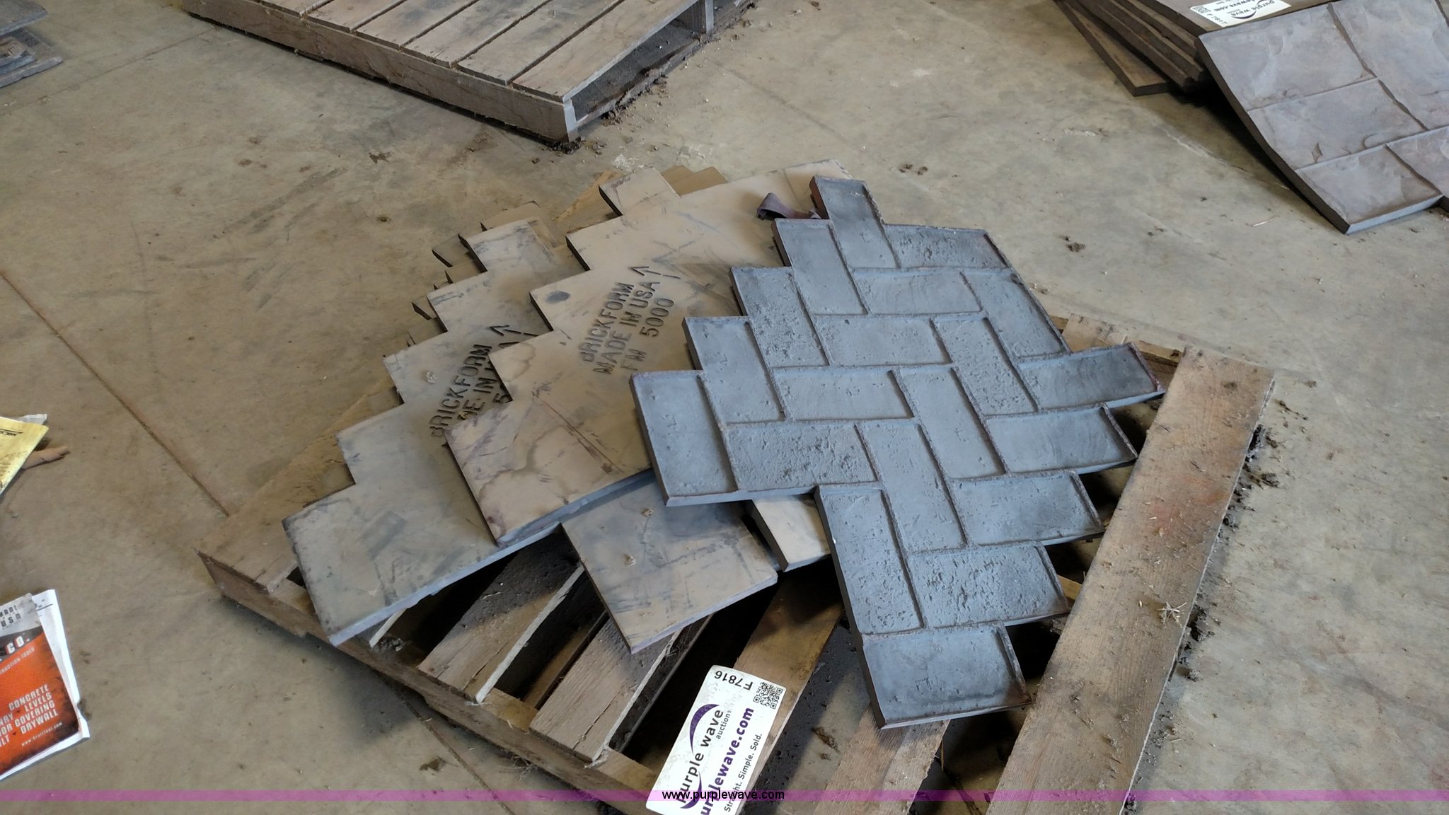 (8) Brick Form concrete stamps in Cunningham, KS Item F7816 sold