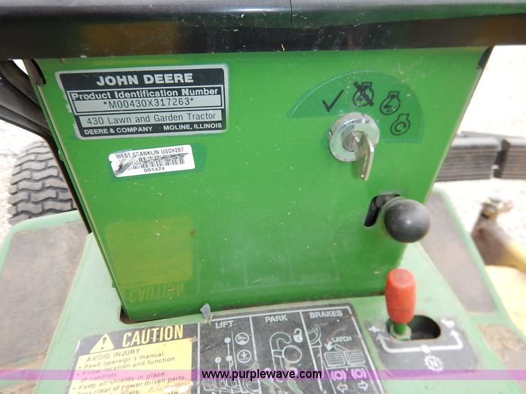 image for item BC9476 John Deere 430 lawn mower