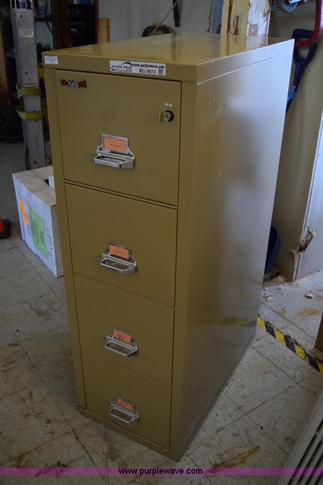 image for item BG9974 (5) Fire King four drawer filing cabinets