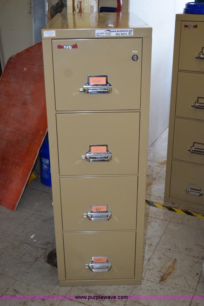 image for item BG9974 (5) Fire King four drawer filing cabinets