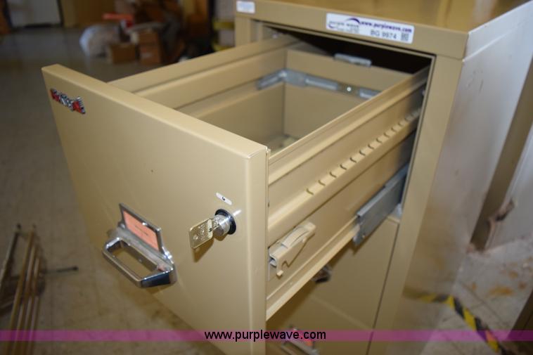 image for item BG9974 (5) Fire King four drawer filing cabinets