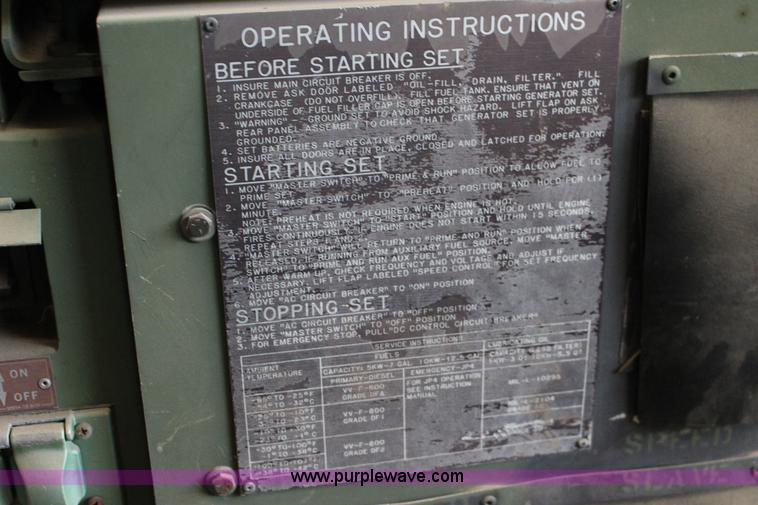 image for item F7805 1975 Onan generator