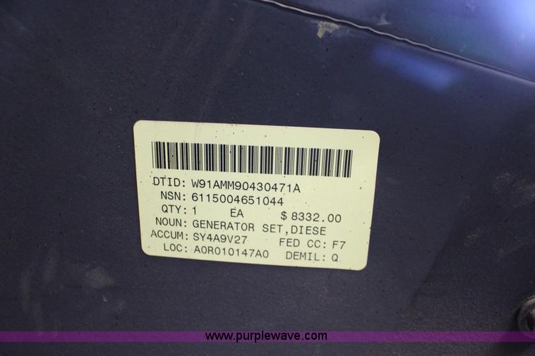 image for item F7805 1975 Onan generator