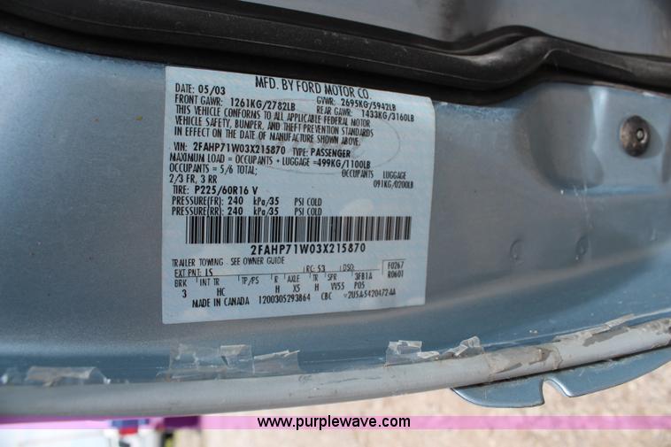 image for item H5025 2003 Ford Crown Victoria Police Interceptor