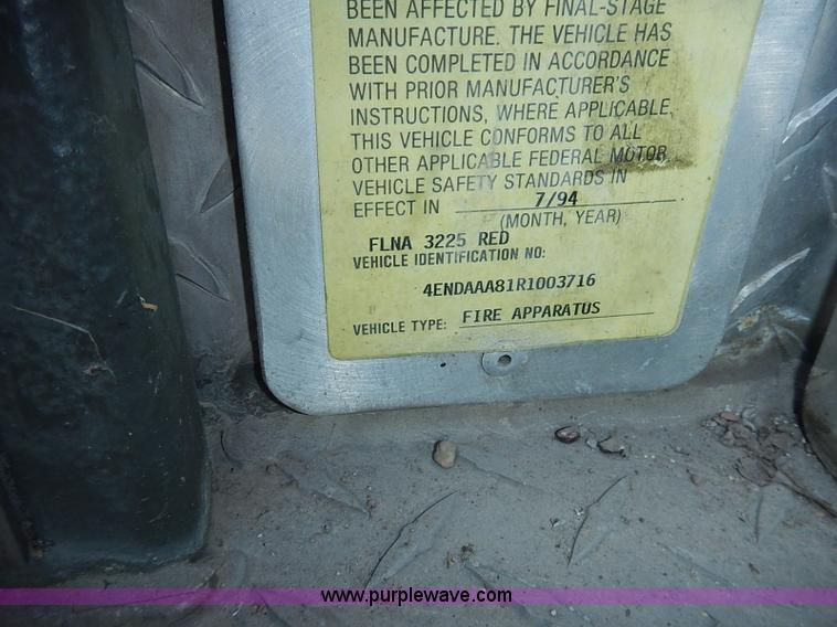 image for item J1232 1994 Hurricane fire truck