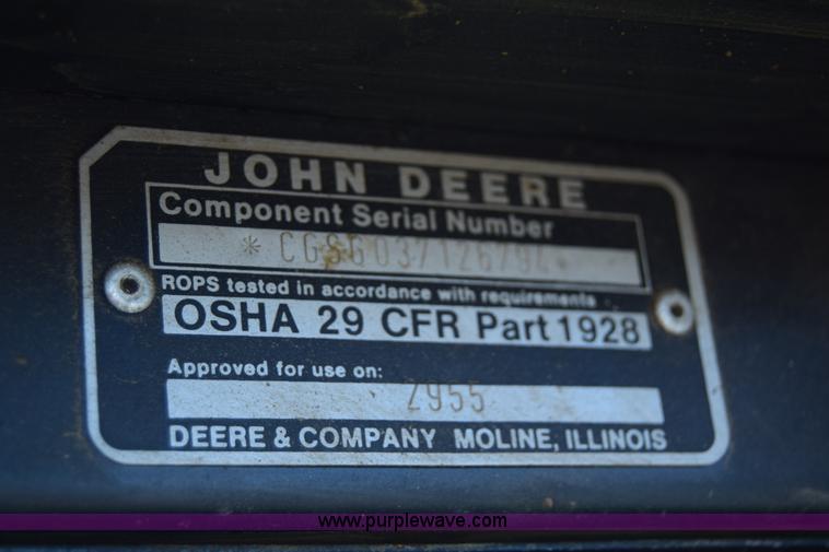 image for item J6613 1990 John Deere 2955 tractor