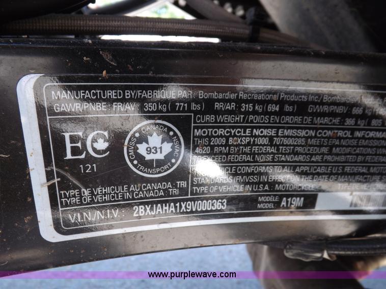 image for item K3972 2009 Can-am Spyder RT motorcycle