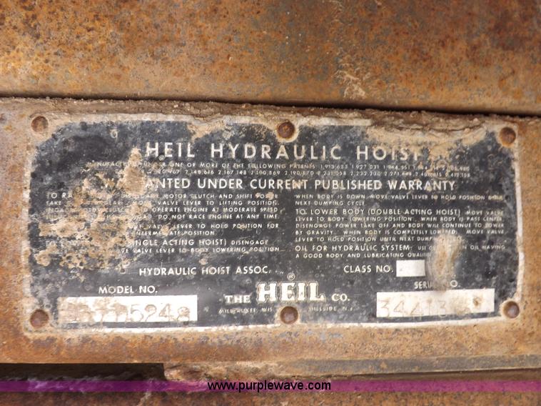 image for item K3985 1965 Chevrolet C60 dump truck