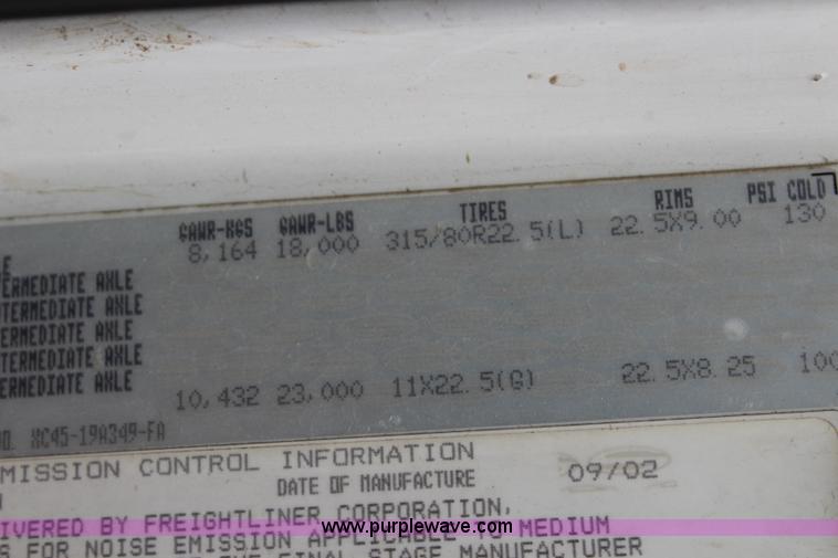 image for item K6002 2003 Sterling L7500 vacuum truck