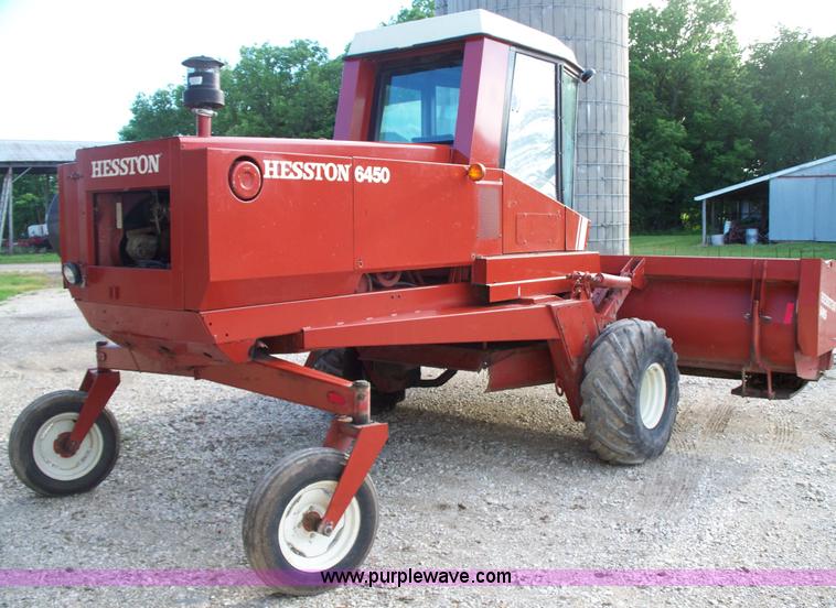 image for item D1554 1982 Hesston 6450 self-propelled windrower