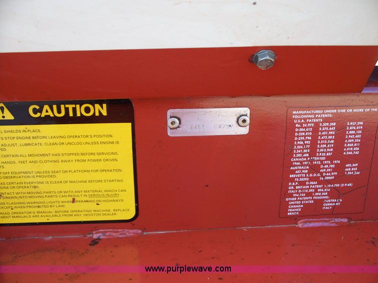 image for item D1554 1982 Hesston 6450 self-propelled windrower