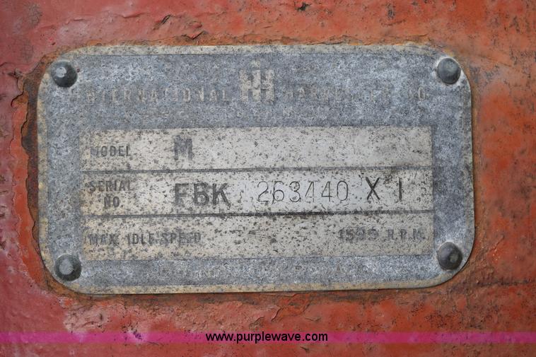 image for item H5051 1951 Farmall M tractor