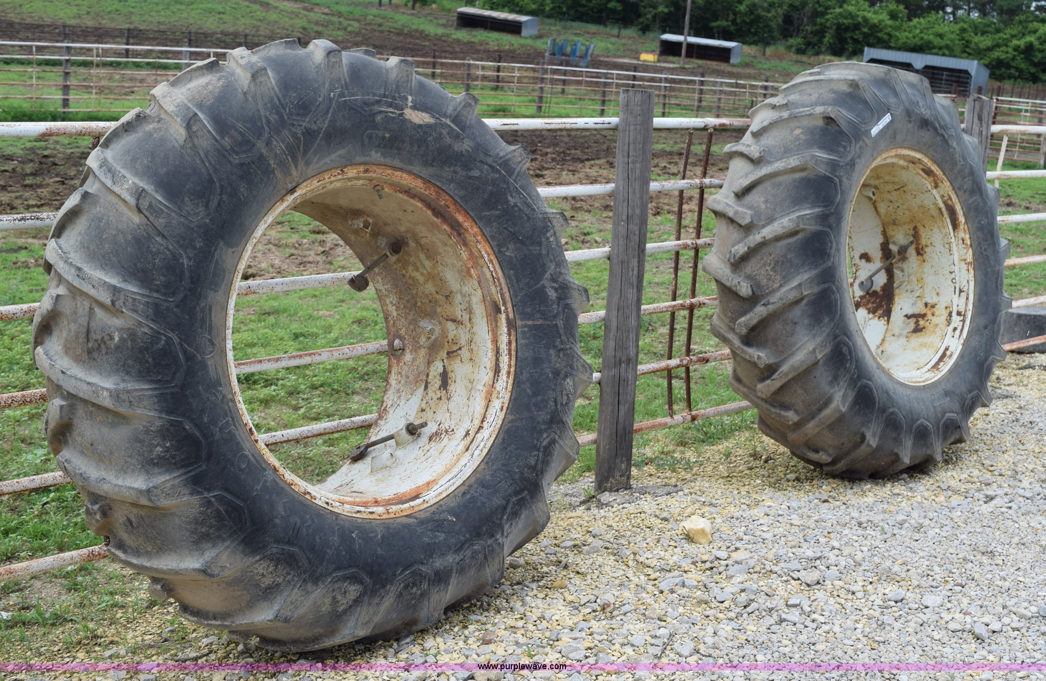 (2) tractor dual tires and wheels in Esbon, KS Item BG9947 sold