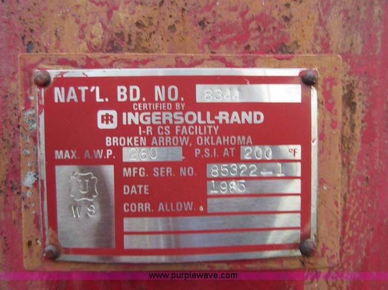 image for item BA9258 Ingersoll Rand gas compressor