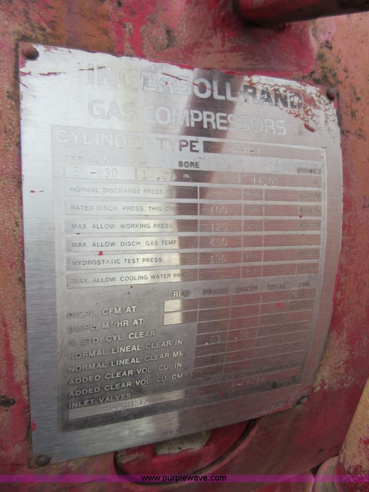 image for item BA9258 Ingersoll Rand gas compressor