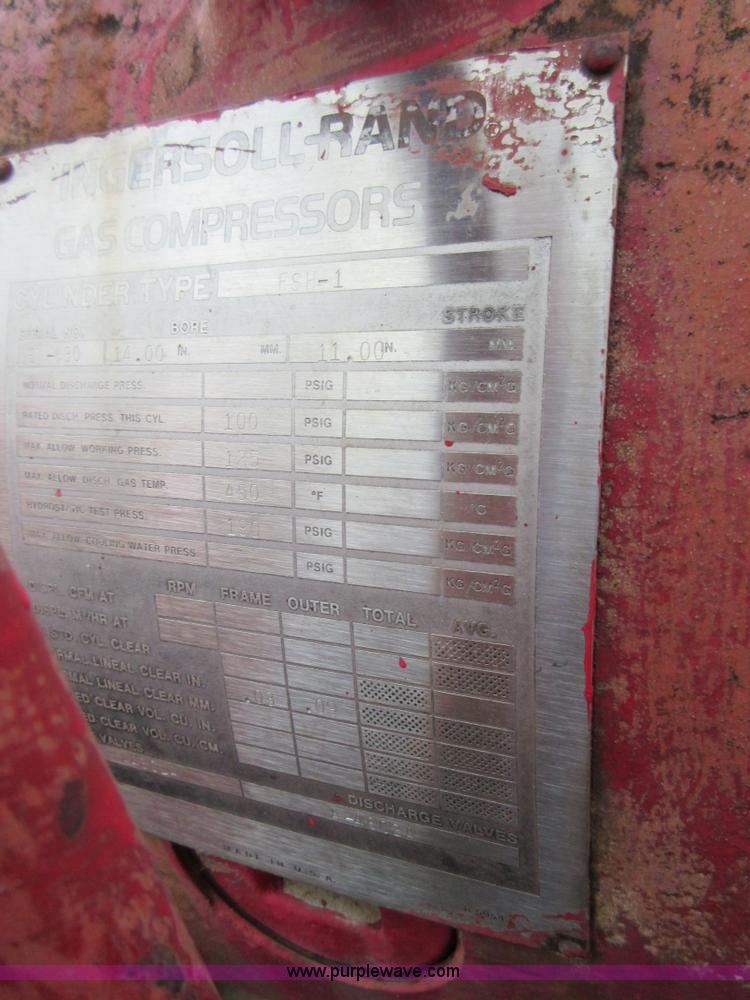 image for item BA9258 Ingersoll Rand gas compressor