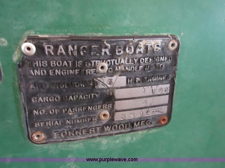image for item BA9269 1972 Ranger boat