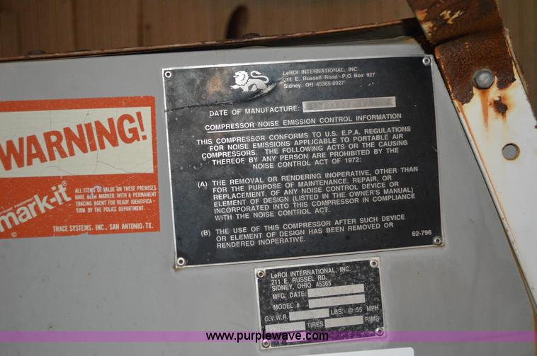 image for item I2871 Leroi 185 air compressor