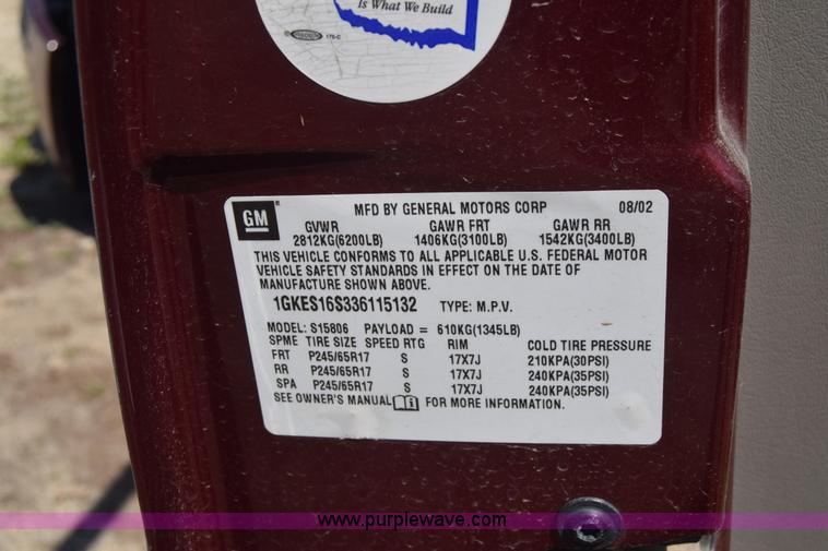 image for item J6535 2003 GMC Envoy XL SUV