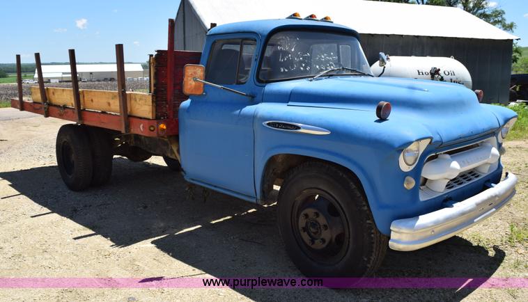 image for item K6020 1957 Chevrolet 6500 flatbed truck