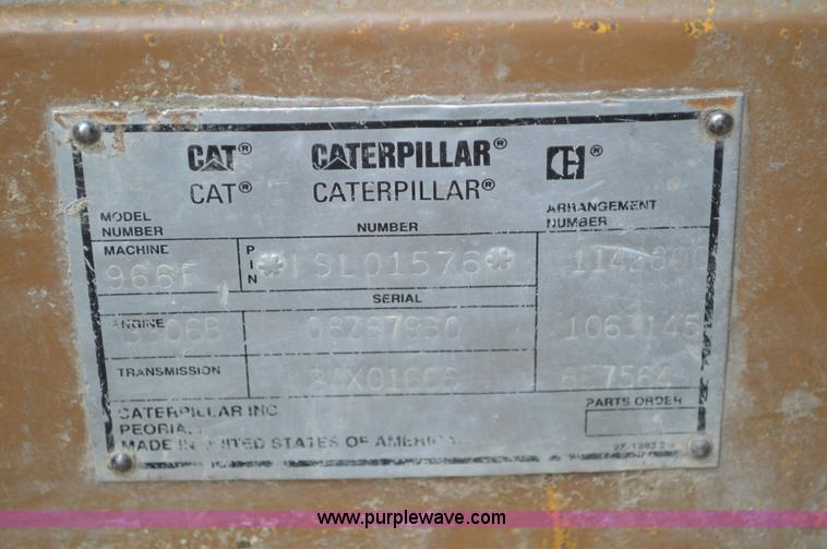 image for item G3664 1995 Caterpillar 966F Series II wheel loader