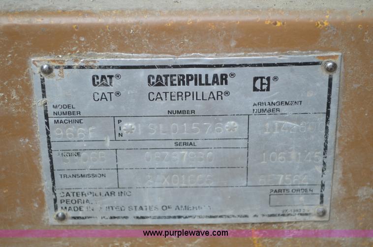 image for item G3664 1995 Caterpillar 966F Series II wheel loader