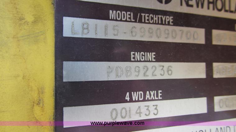 image for item I3054 2000 New Holland LB115 backhoe