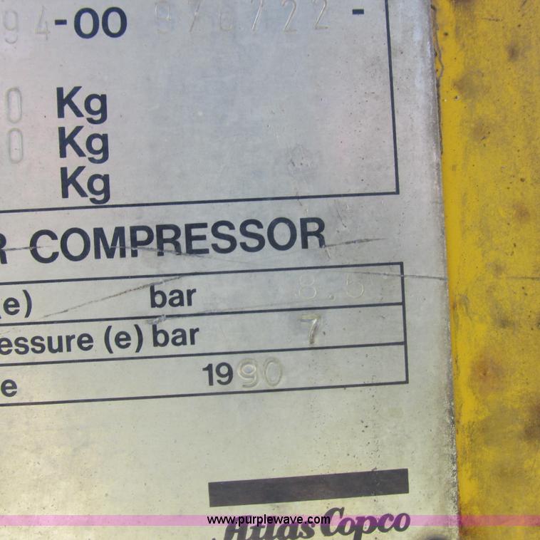 image for item K2152 1990 Atlas Copco 185ACR air compressor