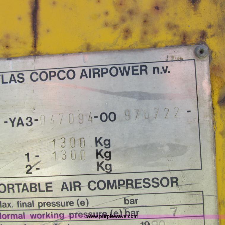 image for item K2152 1990 Atlas Copco 185ACR air compressor