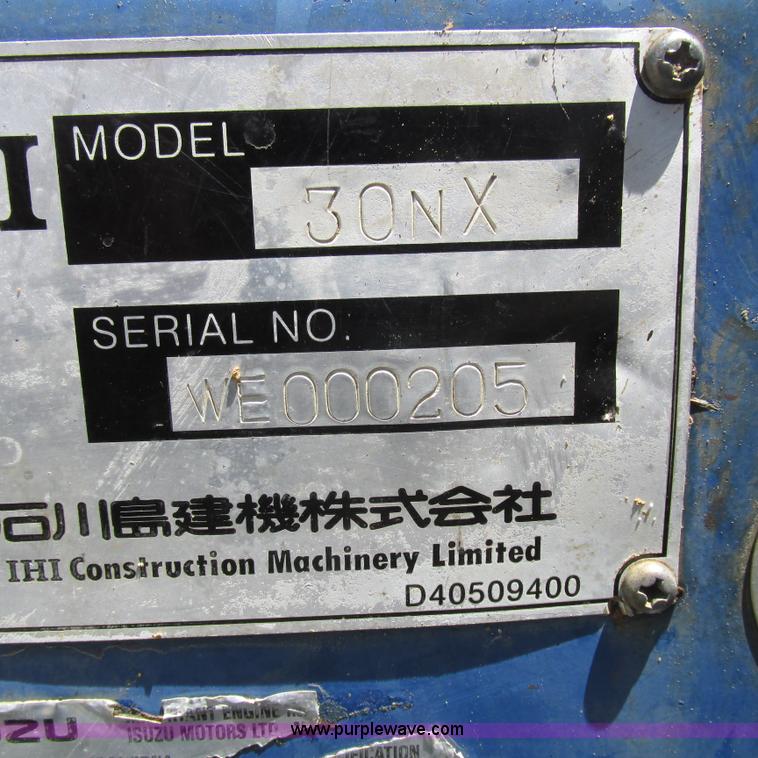 image for item K2153 1999 IHI 30NX compact excavator