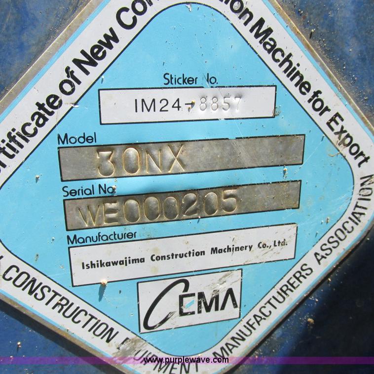 image for item K2153 1999 IHI 30NX compact excavator