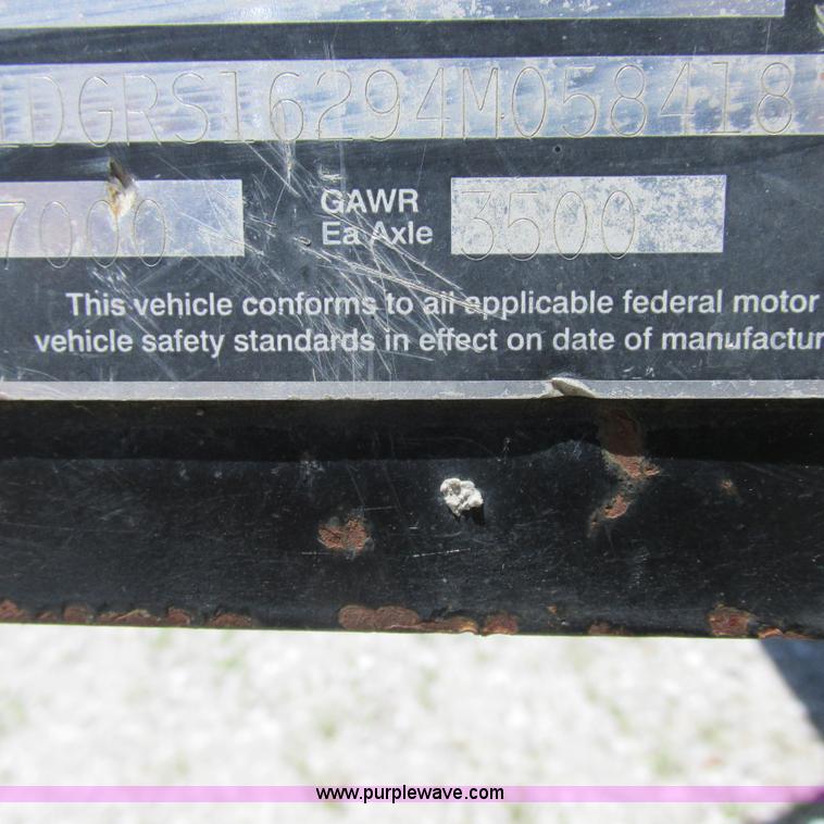 image for item K2156 2004 Doolittle utility trailer