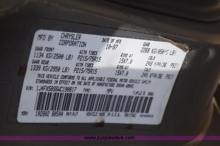 image for item J6502 1998 Jeep Grand Cherokee TSi SUV