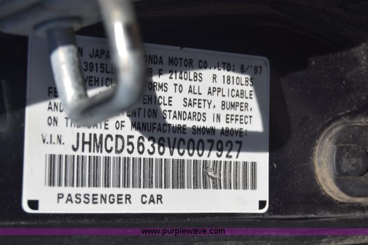 image for item J6522 1997 Honda Accord LX