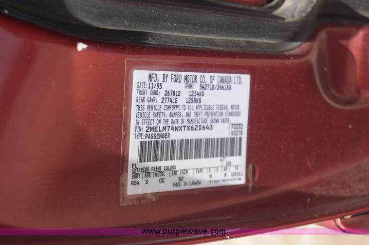 image for item J6698 1996 Mercury Grand Marquis GS