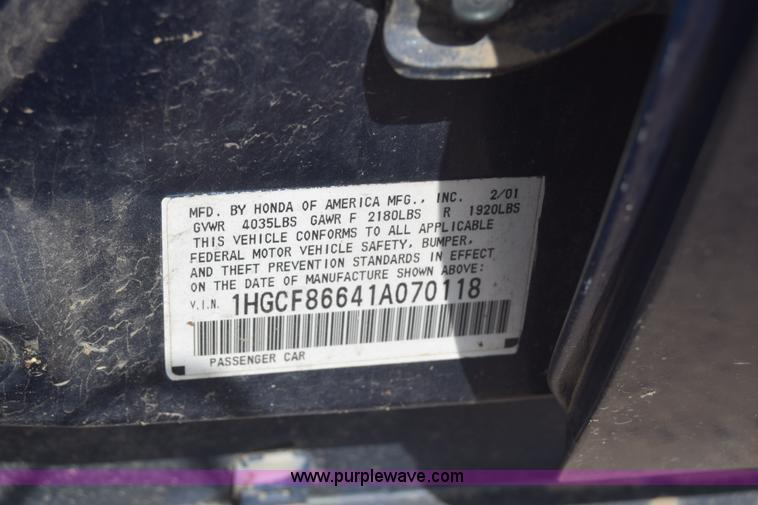 image for item J6701 2001 Honda Accord