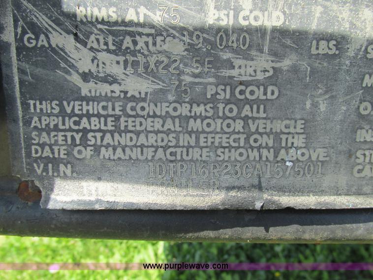 image for item BS9245 1982 Dorsey DGTL-80 flatbed trailer