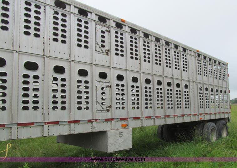 image for item K5724 1996 Wilson PSAL-303 double deck aluminum livestock trailer