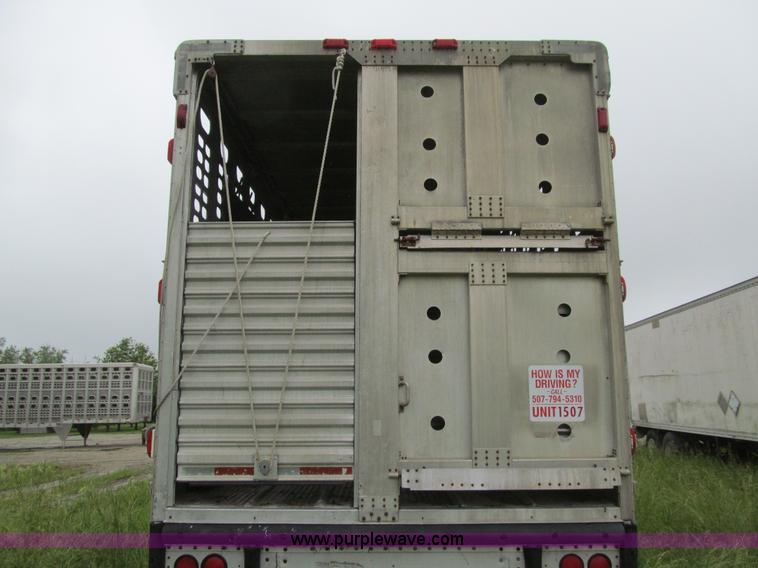 image for item K5724 1996 Wilson PSAL-303 double deck aluminum livestock trailer