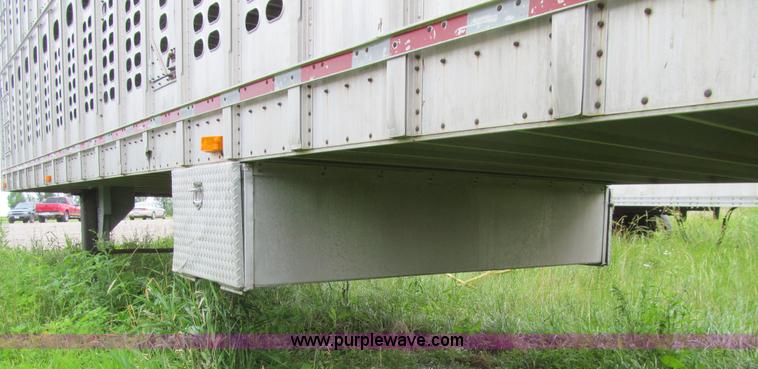 image for item K5724 1996 Wilson PSAL-303 double deck aluminum livestock trailer