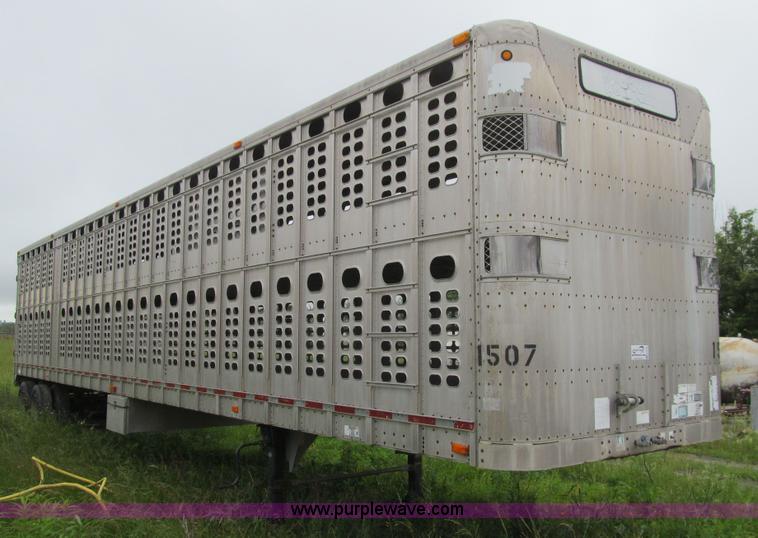 image for item K5724 1996 Wilson PSAL-303 double deck aluminum livestock trailer
