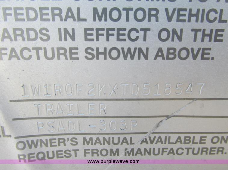 image for item L2509 1996 Wilson PSADL-303P livestock trailer