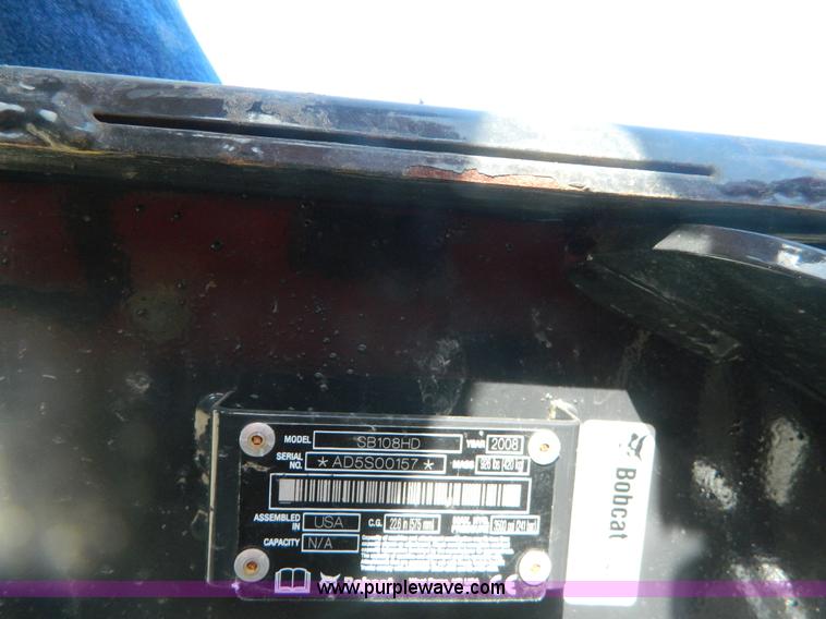 image for item BG9856 2008 Bobcat SB108HD snow blade