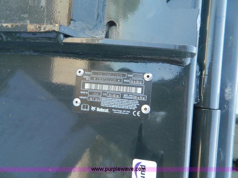 image for item BG9864 2009 Bobcat 72 sweeper