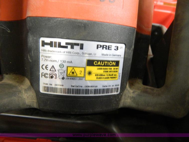image for item BJ9198 2009 Hilti PRE3 laser level