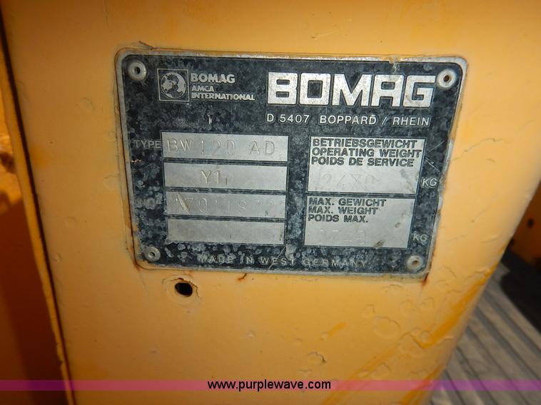 image for item J3843 Bomag D5407 vibratory double drum roller