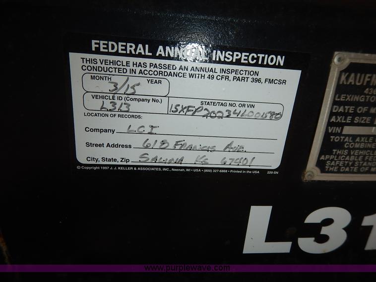 image for item J3848 2004 Kaufman utility trailer