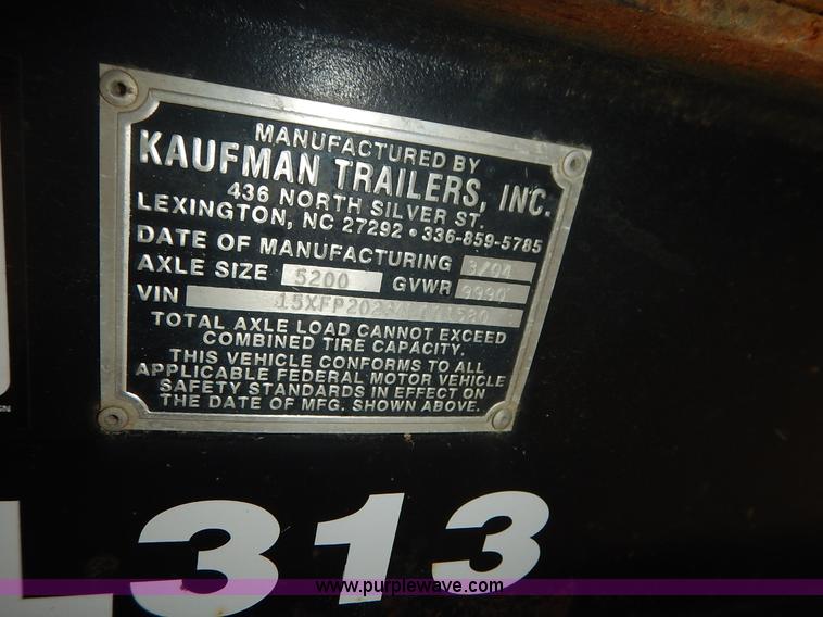 image for item J3848 2004 Kaufman utility trailer