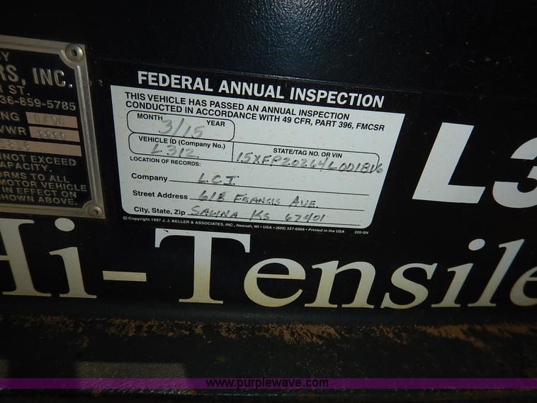 image for item J3853 2004 Kaufman hi-tensile utility trailer