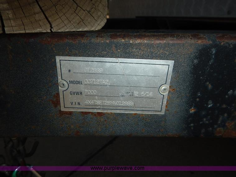 image for item J3854 2000 Continental Cargo CC712TA2 enclosed cargo trailer